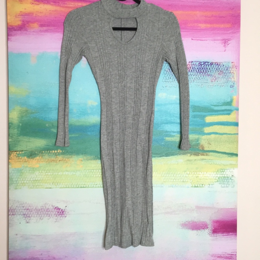 Pastel green sweater dress